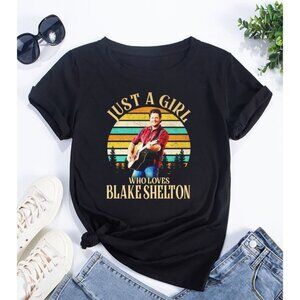 Just A Girl Who Loves Blake Shelton Shirt Country Blake Shelton 2024 Tour Shirt